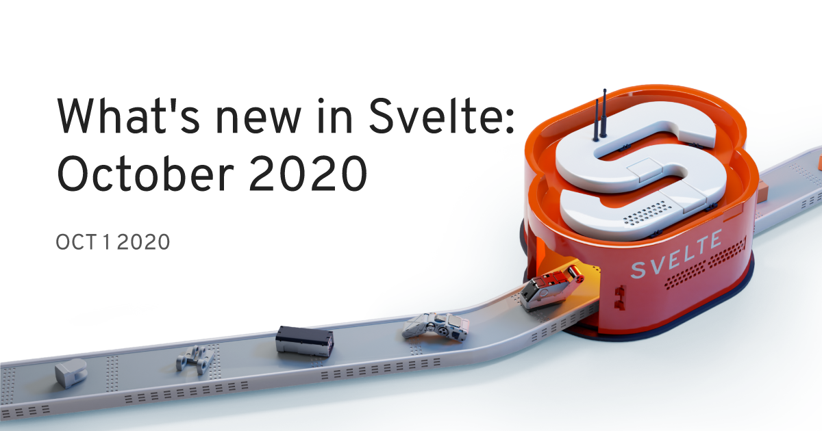 Social card for What's new in Svelte: October 2020